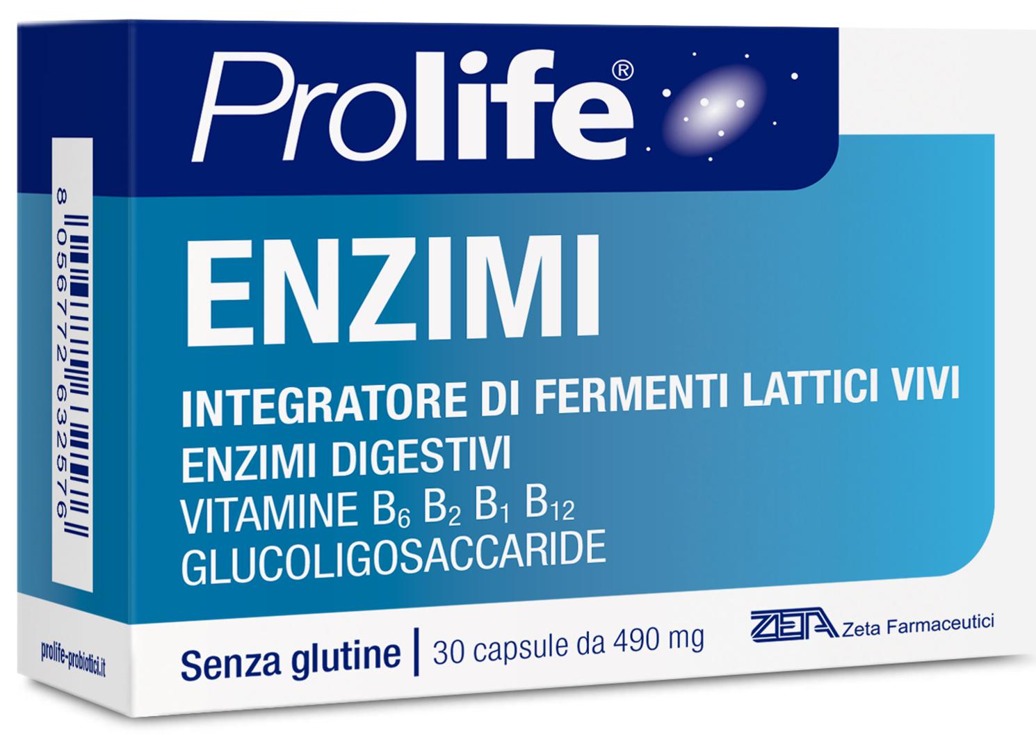 ProLife® Enzimi 30 capsule da 490 mg in blister