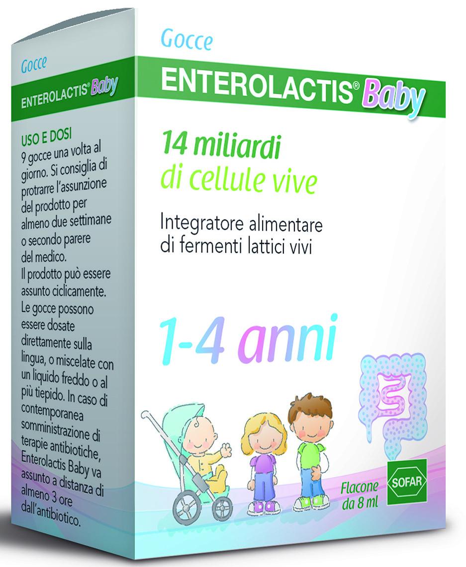 ENTEROLACTIS BABY - FLACONE DA 10 ML CON CONTAGOCCE AL GUSTO BISCOTTO